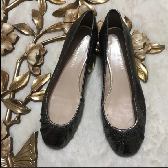 Loeffler Randall Metallic Rounded Flats Block Heel - Picture 1 of 7